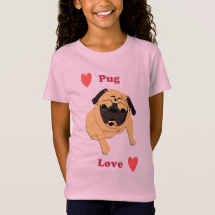 Niedlicher Mops-Liebe-Hund T-Shirt