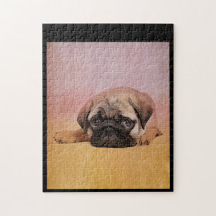 Niedlicher Mops Mops Hunde Liebhaber Geschenk Puzzle