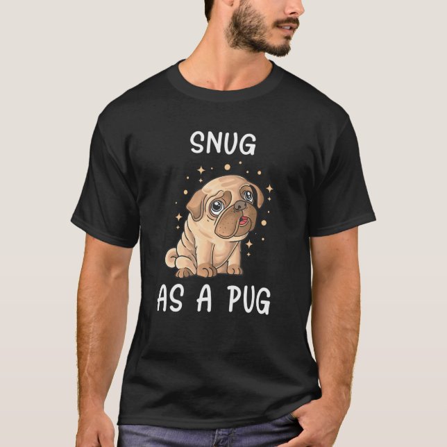 Niedlicher Mops Pajama als Mops Mops Hund T-Shirt (Vorderseite)