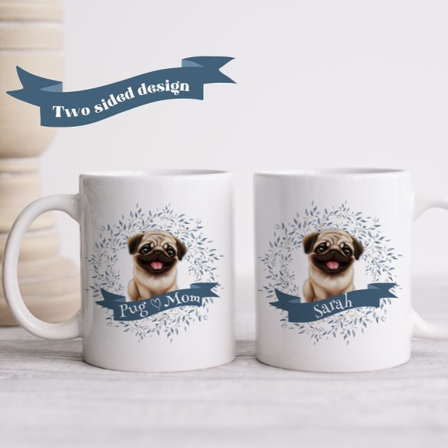 Niedlicher Mops Puppy Coffee Tasse (Von Creator hochgeladen)