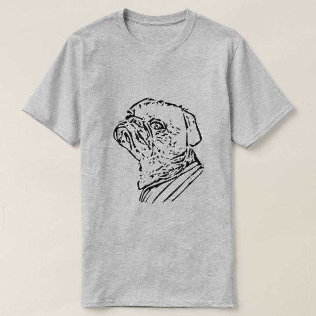 Niedlicher Mops T-Shirt (Design vorne)