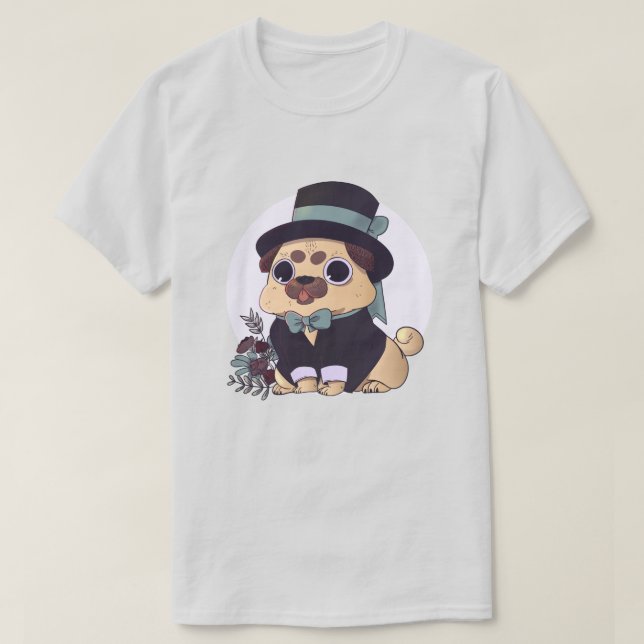 Niedlicher Mops T-Shirt (Design vorne)