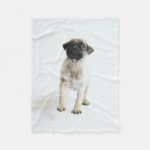 Niedlicher Mops-Welpe Fleecedecke