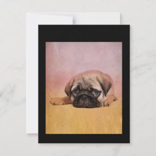 Niedlicher Mops Welpe Mops Dog Lovers Gift Dankeskarte