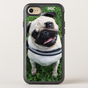 Niedlicher Mops Welpenhund Monogramm OtterBox Symmetry iPhone 8/7 Hülle