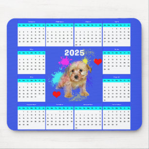 Niedlicher Morkie-Dog-Kalender individuell einstel Mousepad