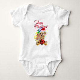 Niedlicher Morkie Dog Yappy Weihnachten Baby Strampler