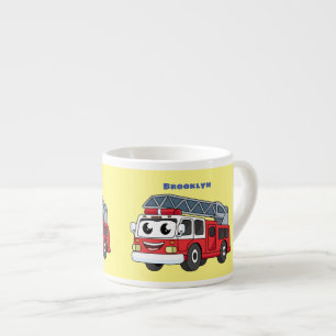 Niedlicher Motor Cartoon Espressotasse