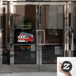 Niedlicher Motor Cartoon Fensteraufkleber