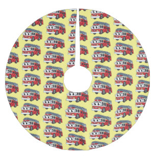 Niedlicher Motor Cartoon Polyester Weihnachtsbaumdecke