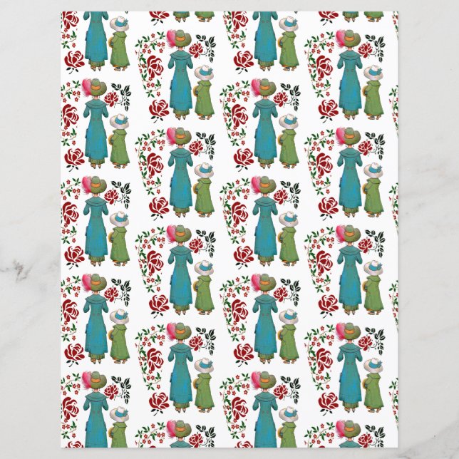 Niedlicher Muttertag Blumenblätter-Rote Rosen (Vorderseite)