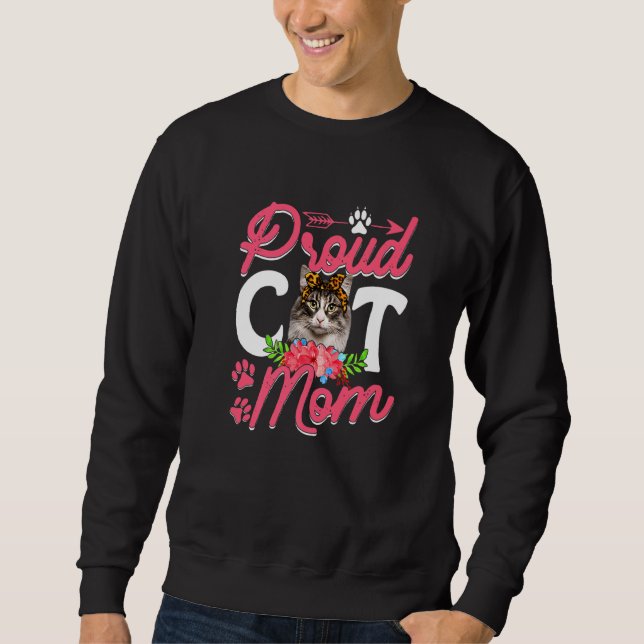 Niedlicher Muttertag der Katzenkatze Mama Sweatshirt (Vorderseite)
