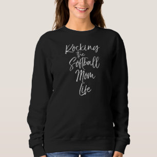Niedlicher Muttertagskorrekt die Softball-Mama L Sweatshirt