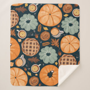 Niedlicher nahtloser Herbstverlauf Sherpadecke