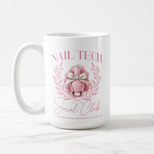 Niedlicher Nail Tech Coquette Nail Polnischer Sozi Kaffeetasse (Links)