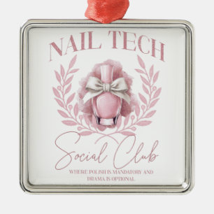 Niedlicher Nail Tech Coquette Nail Polnischer Sozi Ornament Aus Metall