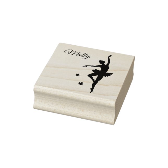 Niedlicher Name Ballerina Custom Initial Gummistempel (Stempel)