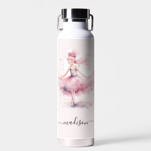 Niedlicher Name der Ballerina-Schrift Trinkflasche
