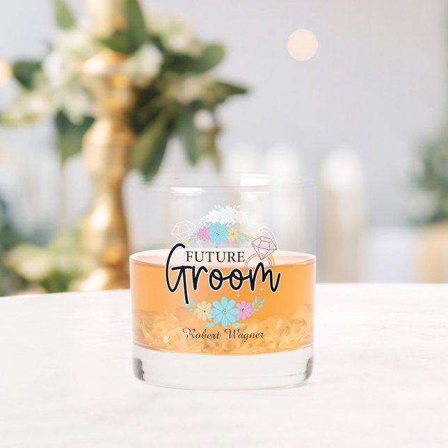 Niedlicher Name der künftigen Groom-Hochzeit Whiskyglas (Insitu (Hochzeit))