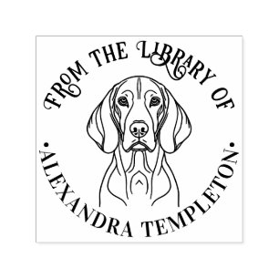 Niedlicher Name des Bibliotheksbuchs für Hunde Permastempel