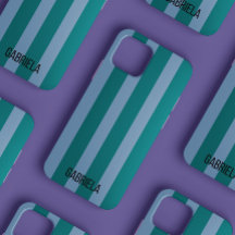 Niedlicher Name des blauen und grünen Retro-Strip-