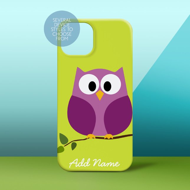 Niedlicher Name des Cartoon Owl Case-Mate iPhone Hülle (Personalized Phone Case)