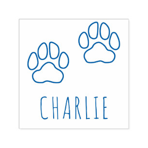 Niedlicher Name des Hauses Charlie   Kontur Paw Pr Permastempel