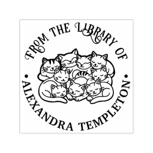 Niedlicher Name des Katzen-Bibliotheksnamens Permastempel