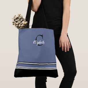 Niedlicher Name des Monogrammes Erstschwarzes Blau