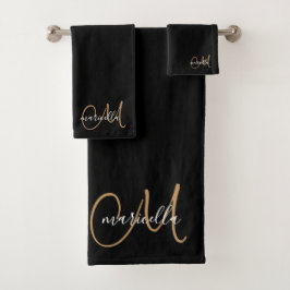 Niedlicher Name für Monogramm-Skript Badhandtuch Set