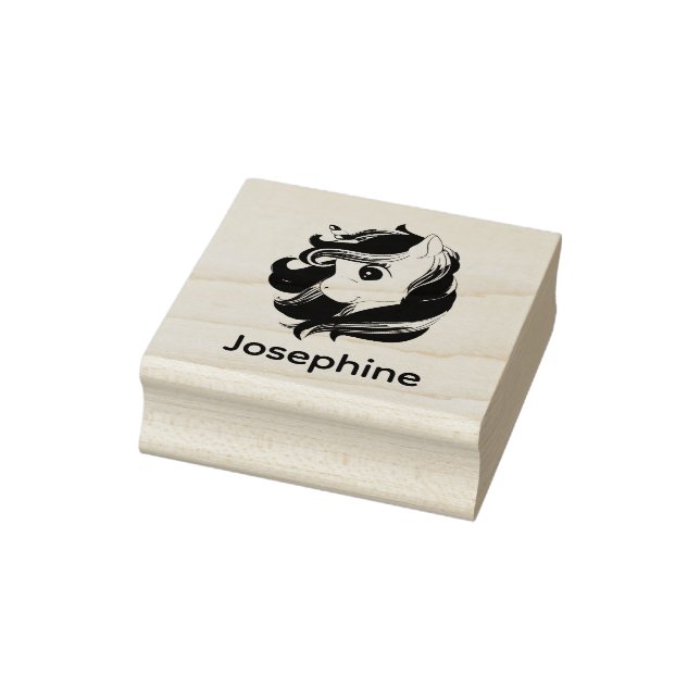 Niedlicher Name Unicorn Custom Gummistempel (Stempel)