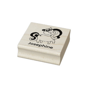 Niedlicher Name Unicorn Custom Gummistempel