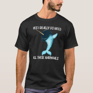Niedlicher Narwhal für Männer Wale arktischer Ozea T-Shirt