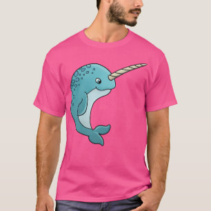 Niedlicher Narwhal mit Horn T-Shirt