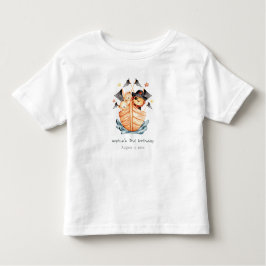 Niedlicher Nautical Pirate Ship Lion Cub Kindergeb Kleinkind T-shirt