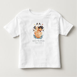 Niedlicher Nautical Pirate Ship Lion Cub Kindergeb Kleinkind T-shirt