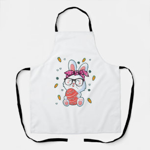 Niedlicher Nerd Ostertag Sonnenhasen Kaninchen Gra Schürze