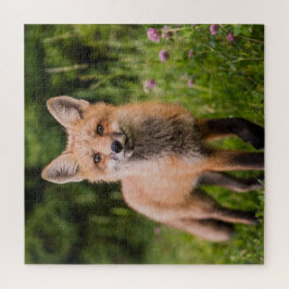 Niedlicher, neugieriger Rotfuchs Puzzle