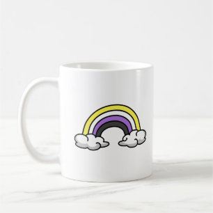 Niedlicher nichtbinärer Regenbogen Kaffeetasse