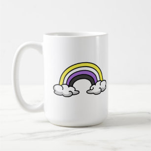 Niedlicher nichtbinärer Regenbogen Kaffeetasse