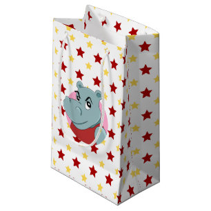 Niedlicher Nilpferd-Cartoon Kleine Geschenktüte
