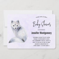 Niedlicher Nordic Fox mit Blumenmuster Baby-Dusche