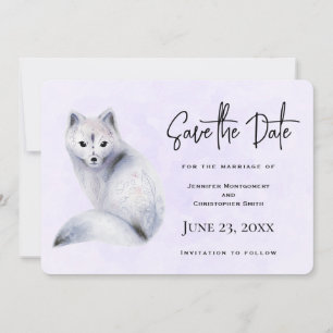 Niedlicher Nordic Fox mit Blumenmuster Save The Date