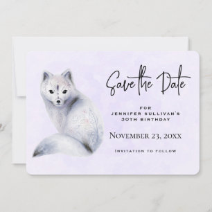 Niedlicher Nordic Fox mit Blumenmuster Save The Date