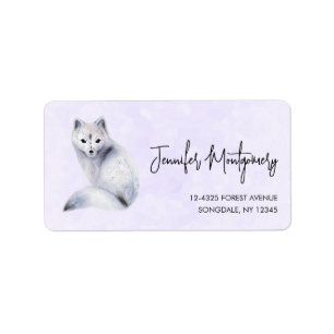 Niedlicher Nordic Fox mit floralen Markierungen Adressaufkleber