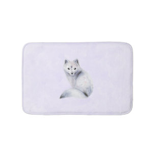 Niedlicher Nordic Fox mit floralen Markierungen Badematte