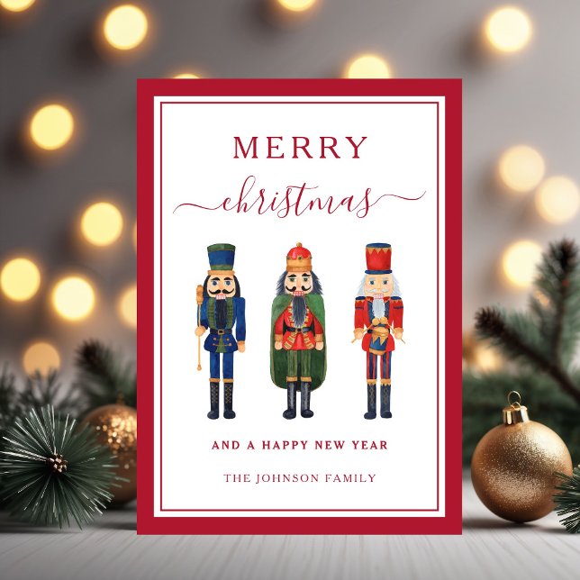 Niedlicher Nutcracker Frohe Weihnachten (Cute Nutcracker Merry Christmas Holiday Card)