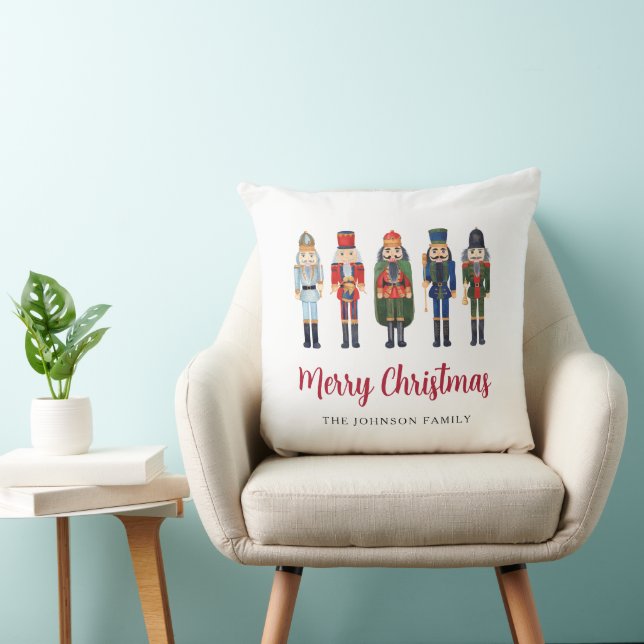 Niedlicher Nutcracker Frohe Weihnachten Kissen (Stuhl )