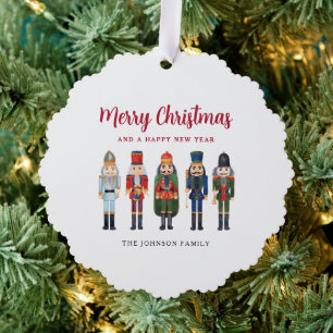 Niedlicher Nutcracker Frohe Weihnachten Ornament Karte