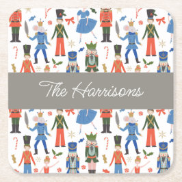 Niedlicher Nutcracker Personalisiert Weihnachten Rechteckiger Pappuntersetzer